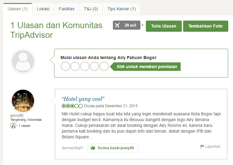 Review Hotel Airy Pakuan Bogor